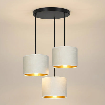 Suspension Cluster Velours Blanc Salon