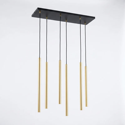 Suspension Rampe 6 Tubes Or Salon