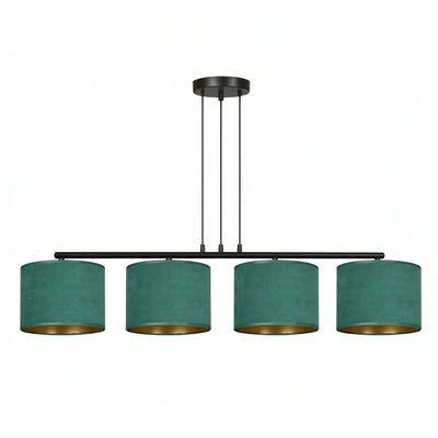 Suspension 4 Pendants Velours Vert