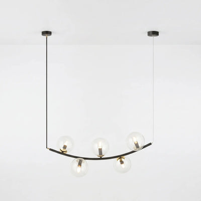 Suspension Arc Verre Transparent Salon