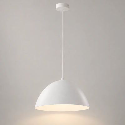 Lustre industriel dôme en métal mat pour cuisine - Domia