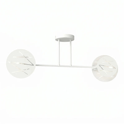 Lustre Spider 4 Feuilles Tissu Salon