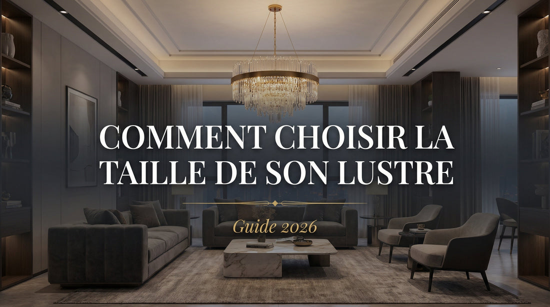 Comment choisir la taille de son lustre — Guide 2026 — L'Atelier du Lustre