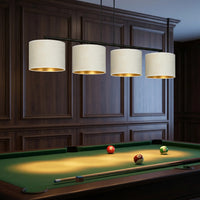 Suspension 4 Pendants Velours Blanc