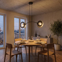 Suspension Mini Arc Verre Noir