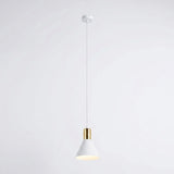Suspension Cône Blanc Or Cuisine | L'Atelier du Lustre