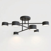 Plafonnier 6 Spots Noir Mat Scandinave