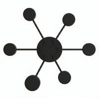 Plafonnier 6 Spots Noir Mat Scandinave