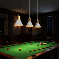 Suspension Rampe 3 Cônes Or Billard