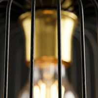 Plafonnier Cage Industriel Noir Or