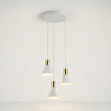Suspension 3 Cônes Blanc Or Cuisine | L'Atelier du Lustre
