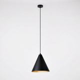 Suspension Cône Noir Or Billard | L'Atelier du Lustre