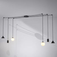 Suspension Spider 6 Feux Noir Billard