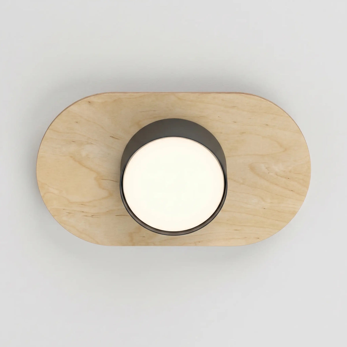 Plafonnier DISK – Lustre Scandinave Bois vue du dessous