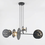 Lustre Disques Verre Noir Billard | L'Atelier du Lustre