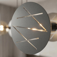 Lustre Disques Verre Noir Billard