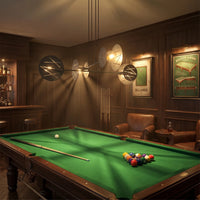 Lustre Disques Verre Noir Billard