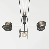 Lustre Disques Verre Noir Billard