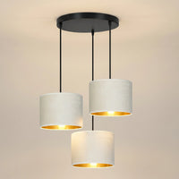 Suspension Cluster Velours Blanc Salon