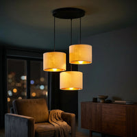 Suspension Cluster Velours Blanc Salon