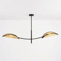 Suspension 2 Ailes Rotin Naturel Salon