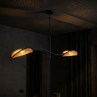 Suspension 2 Ailes Rotin Naturel Salon
