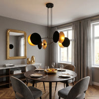 Suspension 4 Disques Velours Noir Or