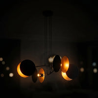 Suspension 4 Disques Velours Noir Or