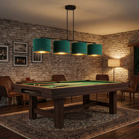 Suspension 4 Pendants Velours Vert