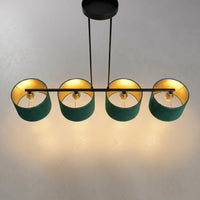 Suspension 4 Pendants Velours Vert