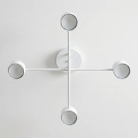Plafonnier 4 Spots Blanc Croisés Salon