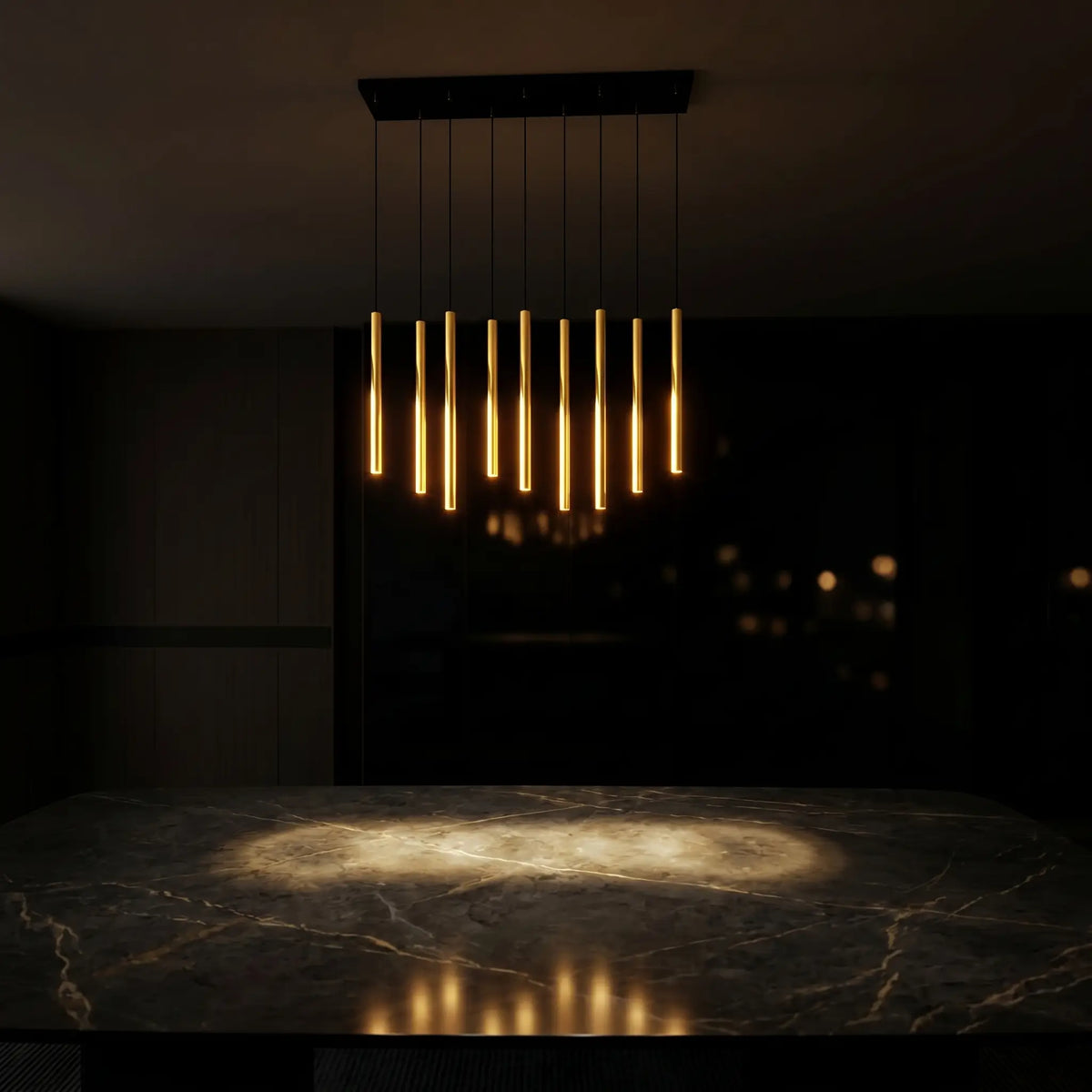 Suspension FASTE – Lustre Suspension ambiance chalereuse