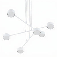 Suspension 6 Spots Bras Croisés Blanc