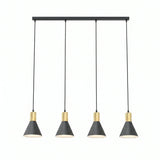 Suspension 4 Cônes Noir Or Billard | L'Atelier du Lustre