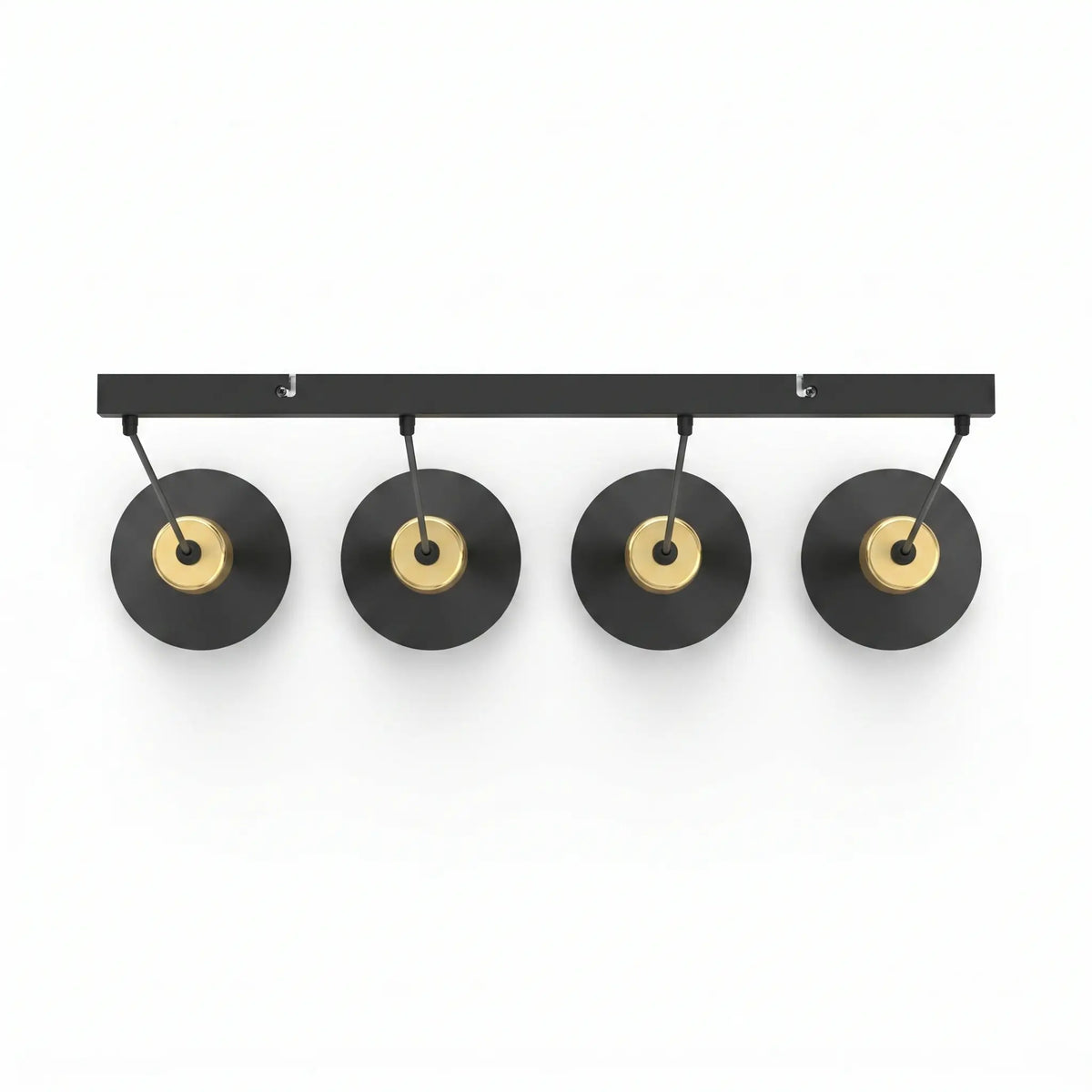 Suspension FILA – Lustre or acier noir vue dessus