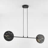Plafonnier 2 Disques Laser Noir | L'Atelier du Lustre