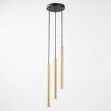 Suspension 3 Tubes Or Salon Moderne | L'Atelier du Lustre