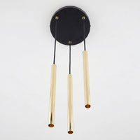 Suspension 3 Tubes Or Salon Moderne