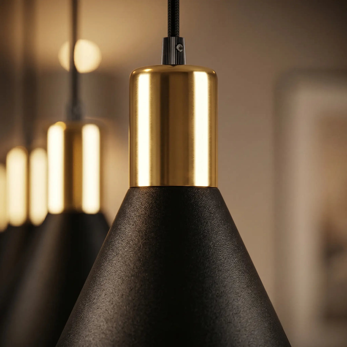 Suspension FRISE – Lustre Vintage Industriel vue macro
