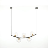 Suspension Arc Verre Fumé Salon Noir | L'Atelier du Lustre