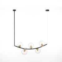 Suspension Arc Verre Fumé Salon Noir