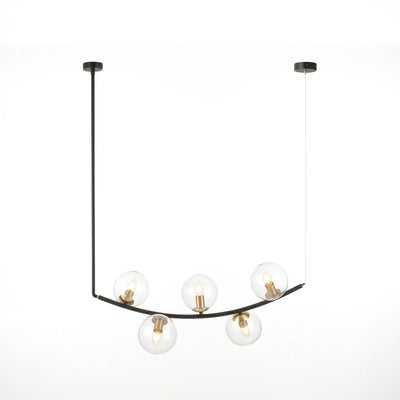Suspension Arc Verre Fumé Salon Noir