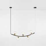 Suspension Arc Verre Transparent Salon | L'Atelier du Lustre