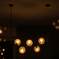 Suspension Arc Verre Transparent Salon