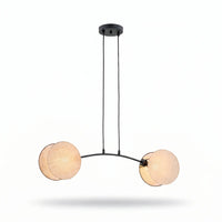 Suspension Duo Tissu Beige Salon