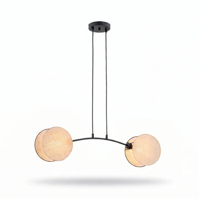 Suspension Duo Tissu Beige Salon