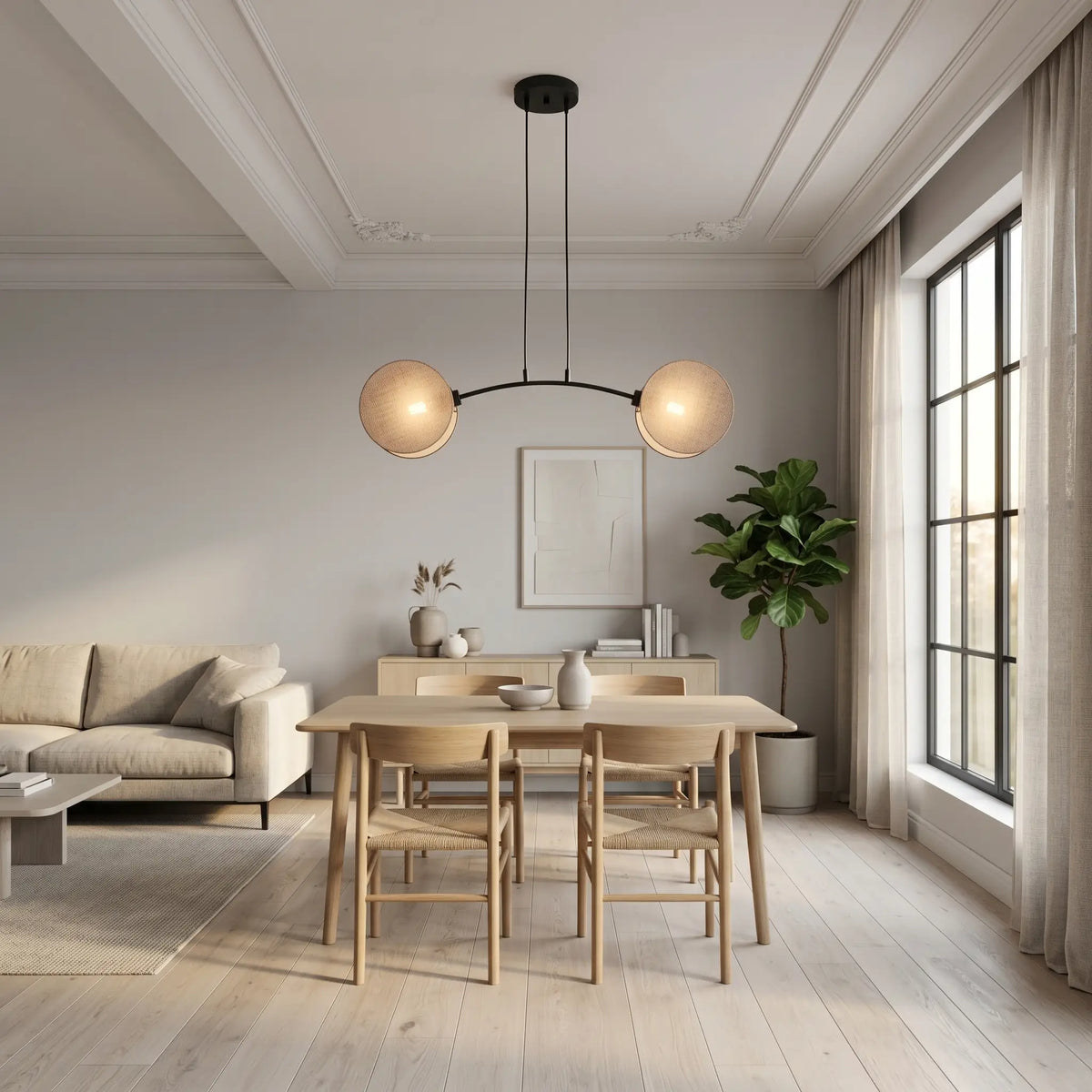 Suspension GAZE – Luminaire Noir salle à mabger moderne