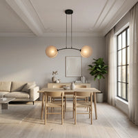Suspension Duo Tissu Beige Salon