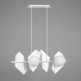 Suspension 4 Globes Origami Blanc | L'Atelier du Lustre