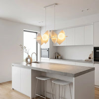 Suspension 4 Globes Origami Blanc